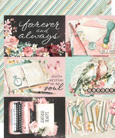 SIMPLE STORIES - SIMPLE STORIES - Simple Vintage Love Story - Carta patterned - 4x6 Elements