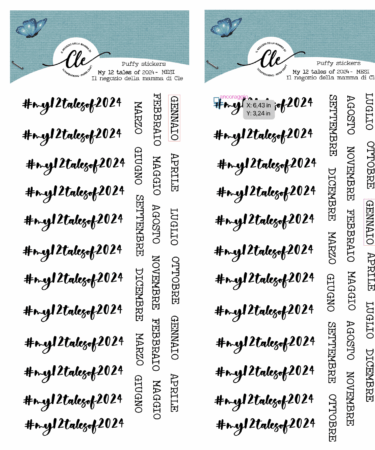 IL NEGOZIO DELLA MAMMA DI CLE- MY 12 TALES OF 2024 - PUFFY STICKERS- MESI