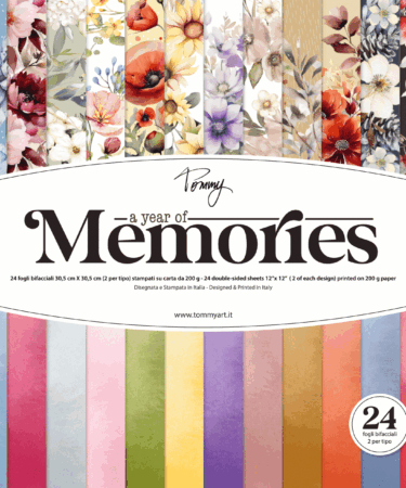 Tommy Art – Tommy paper pack – A year of memories 24 FOGLI bifacciali (12 disegni – 2 per tipo)