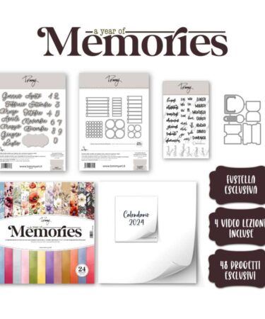 Tommy Art - Bundle A year of memoeries + 4 lezioni in video conferenza + 1 fustella esclusiva + Kit carta per progetti