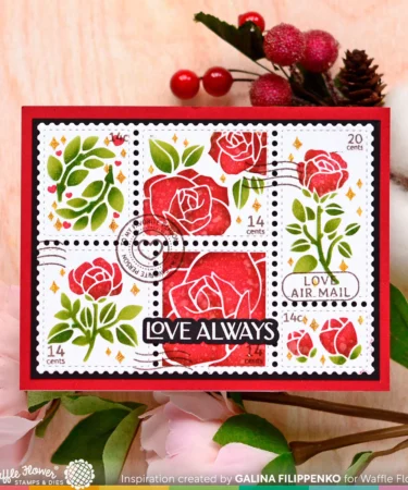 Alternative view of WAFFLE FLOWER - Postage Collage Love Stamp Set