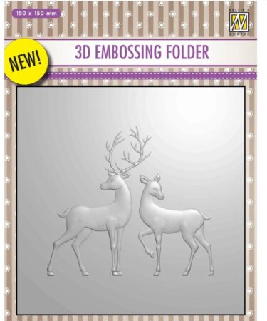 Nellie's Choice • 3D EMBOSSING FOLDER Christmas Reindeer