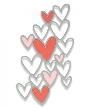 Sizzix Thinlits Die - Scattered Hearts