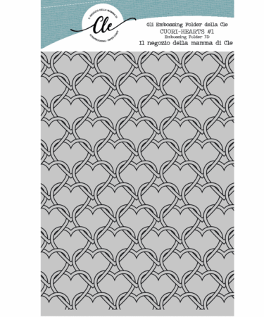 IL NEGOZIO DELLA MAMMA DI CLE- GLI EMBOSSING FOLDER DELLA CLE - 2D CUORI INTRECCIATI- 6X8"