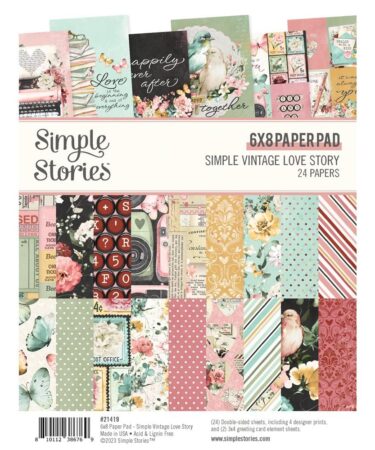 SIMPLE STORIES - SIMPLE STORIES - Simple Vintage Love Story - Pad 6"X8" 24/Pkg