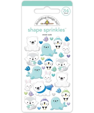 DOODLEBUG - Collezione Snow Much Fun  - Sprinkles Adhesive Enamel Shapes