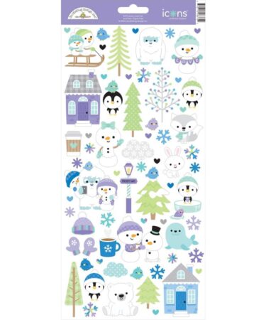 DOODLEBUG - Collezione Snow Much Fun  - icons stickers