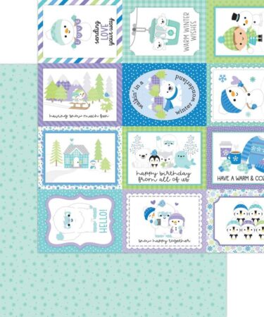 DOODLEBUG - Collezione Snow Much Fun  - carta patterned - frozen flurry