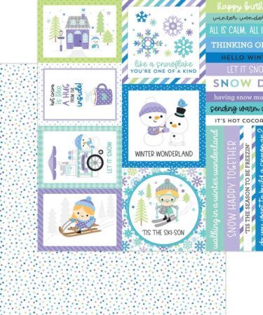 DOODLEBUG - Collezione Snow Much Fun  - carta patterned - spot of snow