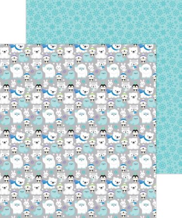 DOODLEBUG - Collezione Snow Much Fun  - carta patterned - snow happy together