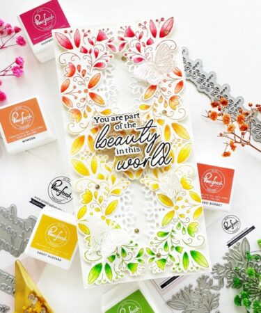 Alternative view of Pinkfresh Studio Press Plate - Floral Square Frame