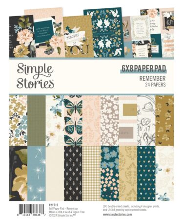 SIMPLE STORIES - Collezione REMEMBER - 6X8 PAD