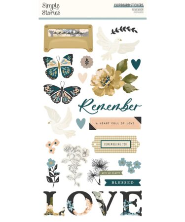 SIMPLE STORIES - Collezione REMEMBER - 6X12 CHIPBOARD