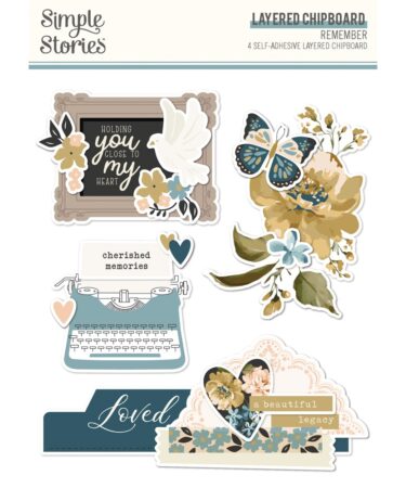 SIMPLE STORIES - Collezione REMEMBER -  LAYERED CHIPBOARD