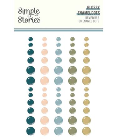SIMPLE STORIES - Collezione REMEMBER - GLOSSY ENAMEL DOTS