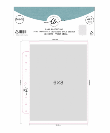 IL NEGOZIO DELLA MAMMA DI CLE - PAGE PROTECTORS 6X8 - TASCA UNICA 10 PCS