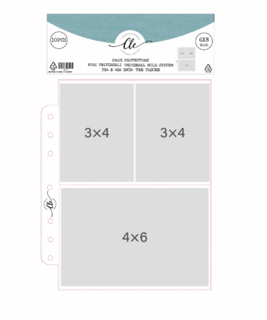 IL NEGOZIO DELLA MAMMA DI CLE - PAGE PROTECTORS 6X8 - 2 TASCHE 3X4 E UNA 4X6