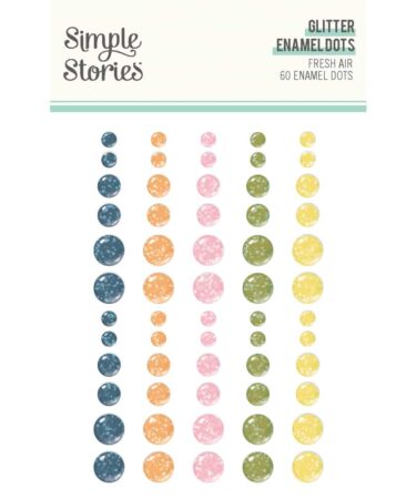 SIMPLE STORIES - Collezione FRESH AIR -  GLITTER ENAMEL DOTS