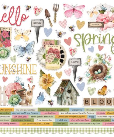 SIMPLE STORIES - Collezione SIMPLE VINTAGE SPRING GARDEN - CARDSTOCK STICKERS
