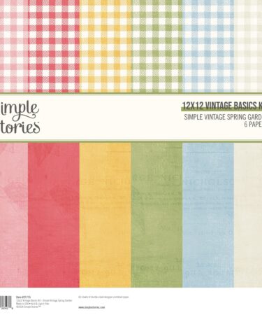SIMPLE STORIES - Collezione SIMPLE VINTAGE SPRING GARDEN - 12X12 VINTAGE BASICS KIT