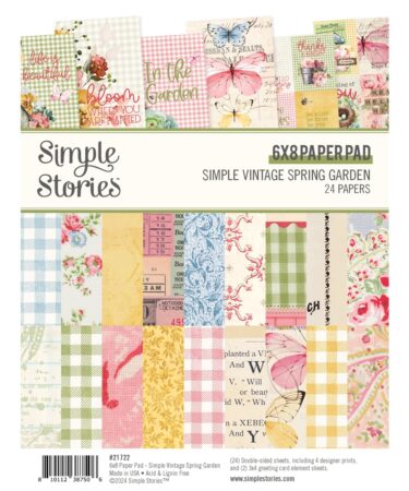 SIMPLE STORIES - Collezione SIMPLE VINTAGE SPRING GARDEN - 6X8 PAD