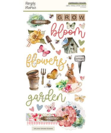 SIMPLE STORIES - Collezione SIMPLE VINTAGE SPRING GARDEN -  6X12 CHIPBOARD