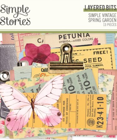 SIMPLE STORIES - Collezione SIMPLE VINTAGE SPRING GARDEN - LAYERED BITS & PIECES