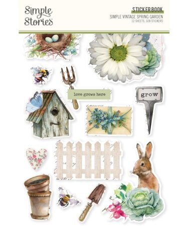 SIMPLE STORIES - Collezione SIMPLE VINTAGE SPRING GARDEN - STICKER BOOK