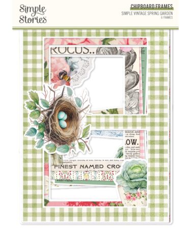 SIMPLE STORIES -Collezione  SIMPLE VINTAGE SPRING GARDEN -  CHIPBOARD FRAMES