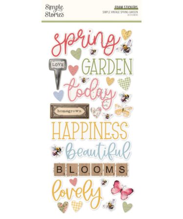 SIMPLE STORIES - Collezione SIMPLE VINTAGE SPRING GARDEN - FOAM STICKERS