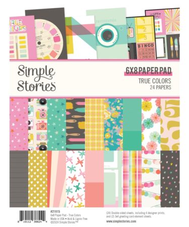 SIMPLE STORIES - Collezione TRUE COLORS - 6X8 PAD