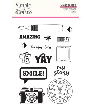 SIMPLE STORIES - Collezione TRUE COLORS - STAMPS
