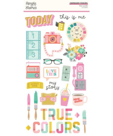 SIMPLE STORIES - Collezione TRUE COLORS - 6X12 CHIPBOARD