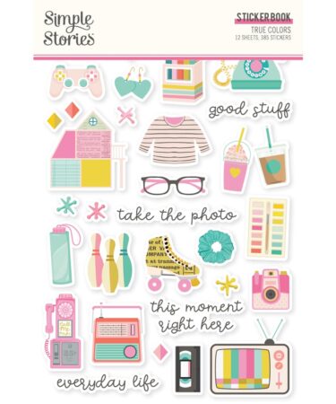 SIMPLE STORIES - Collezione TRUE COLORS - STICKER BOOK