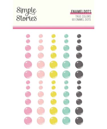 SIMPLE STORIES - Collezione TRUE COLORS - ENAMEL DOTS