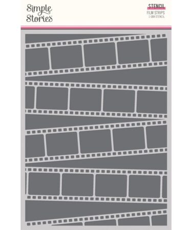 SIMPLE STORIES - Collezione TRUE COLORS - 6X8 STENCIL - FILM STRIPS