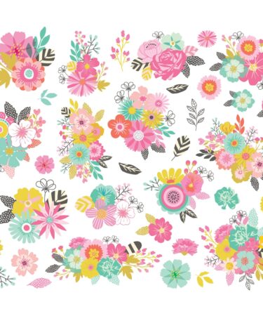 Alternative view of SIMPLE STORIES - Collezione TRUE COLORS - FLORAL BITS & PIECES