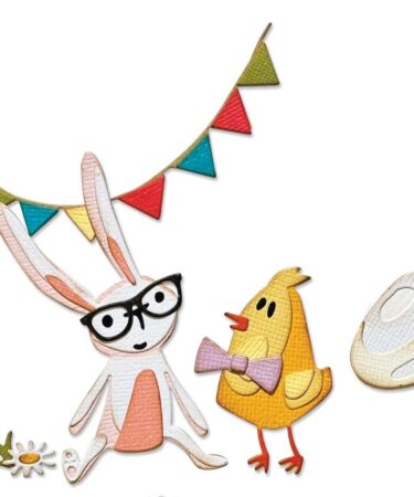 Sizzix Thinlits Die by Tim Holtz Vault Bunny + Chick (17pcs)