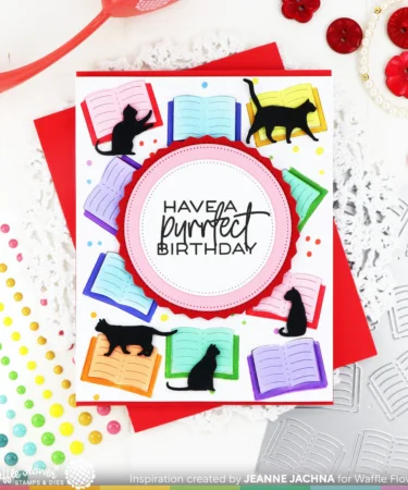 Alternative view of WAFFLE FLOWER -Two-tone Books Stencil