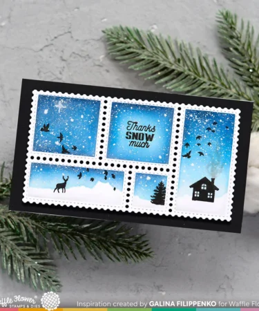 Alternative view of WAFFLE FLOWER -Postage Collage Mini Slimline Die