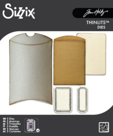 Sizzix Thinlits Die by Tim Holtz Vault Pillow Box + Bag (5pcs)