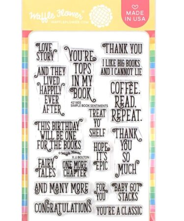 WAFFLE FLOWER - Simple Book Sentiments Stamp Set