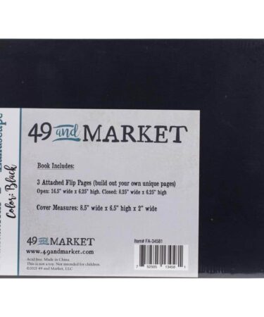 49 And Market Foundations 2" Landscape Album 6.5"X8.5"- Black