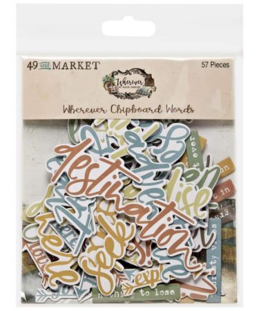 49 And Market - Collezione Wherever - Chipboard Set -Words