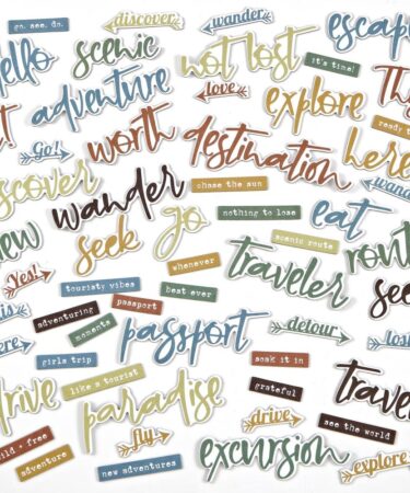 Alternative view of 49 And Market - Collezione Wherever - Chipboard Set -Words