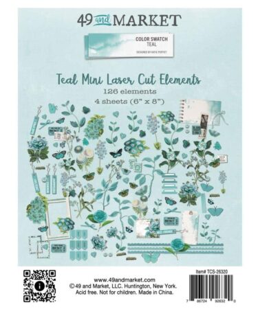 Color Swatch: Teal Mini Laser Cut Outs - Elements