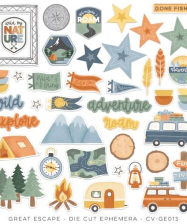 Alternative view of COCOA VANILLA - COLLEZIONE GREAT ESCAPE - DIE CUT EPHEMERA