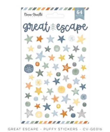 COCOA VANILLA - COLLEZIONE GREAT ESCAPE - PUFFY STAR STICKERS