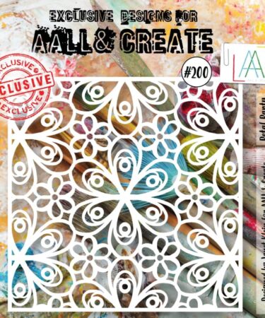 AALL & CREATE - #200 - 6"X6" STENCIL - PETAL PARTY