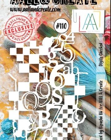 AALL & CREATE -#110 - A6 STENCIL - DIGITS CHECKED